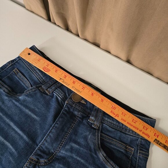 Democracy Womens Ab Technology Tapered Jeans Raw Hem Size 2 Blue Stretch Casual - Picture 8 of 13